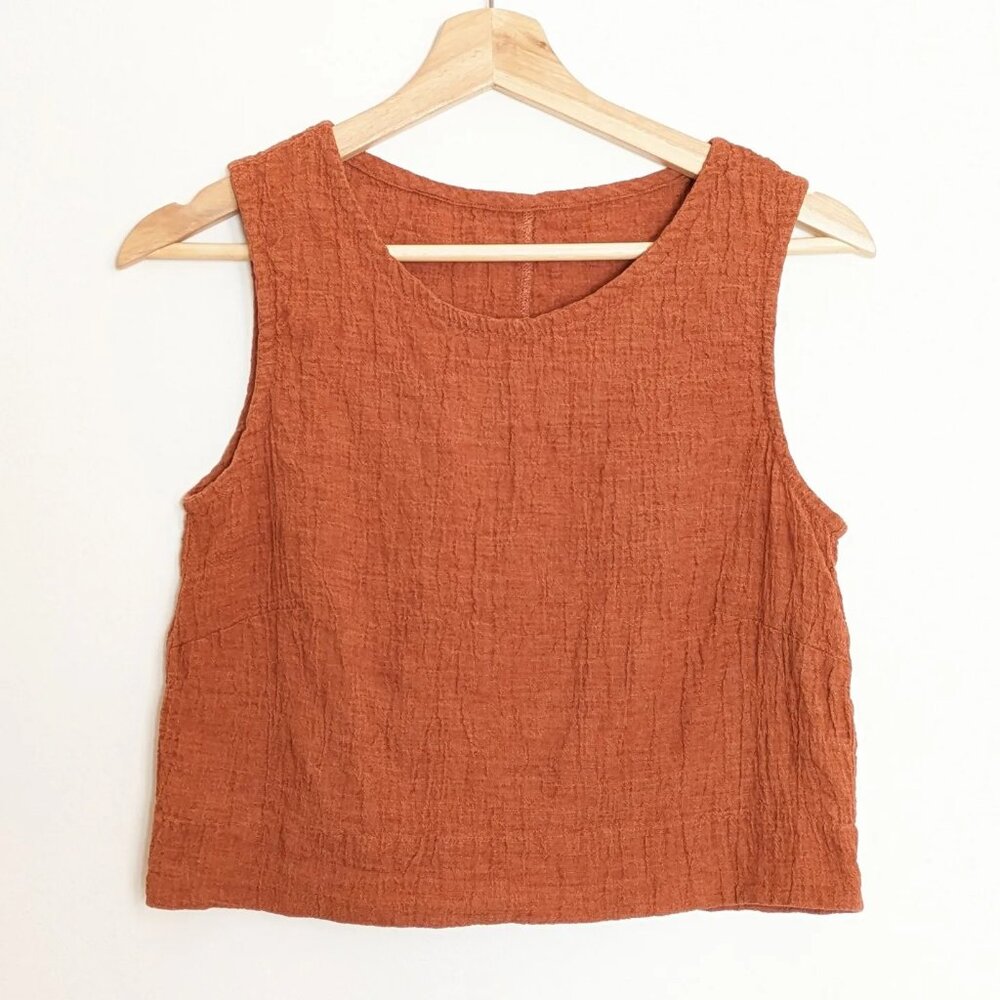 Elizabeth Suzann Petra Crop Terra Linen Gauze